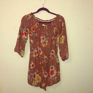 Floral Off the Shoulder Romper
